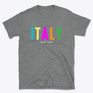 Italy New York Color Pop Basic T-Shirt