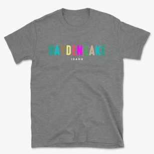 Hayden Lake Idaho Color Pop Basic T-Shirt