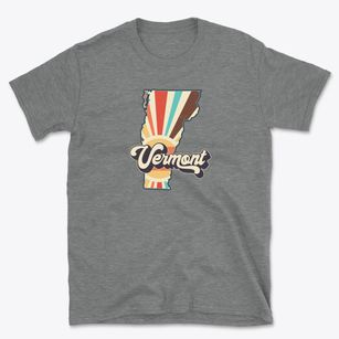  Vermont Retro Art Basic T-Shirt