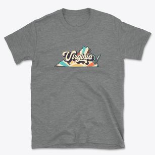  Virginia Retro Art Basic T-Shirt