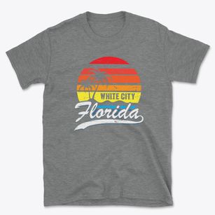 White City Florida Palm Tree Sunset Basic T-Shirt