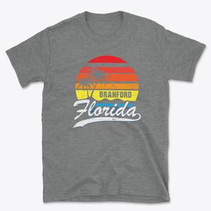 Branford Florida Palm Tree Sunset Basic T-Shirt