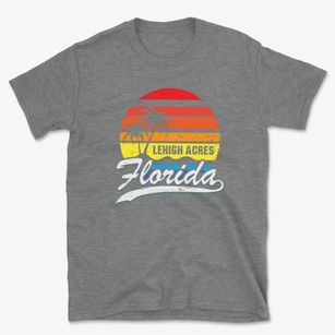 Lehigh Acres Florida Palm Tree Sunset Basic T-Shirt