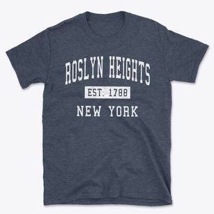 Roslyn Heights New York Classic Established Basic T-Shirt