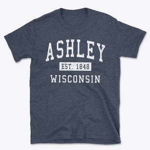 Ashley Wisconsin Classic Established Basic T-Shirt