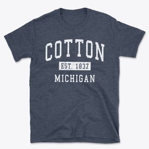 Cotton Michigan Classic Established Basic T-Shirt