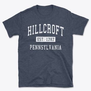 Hillcroft Pennsylvania Classic Established Basic T-Shirt