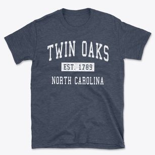 Twin Oaks North Carolina Classic Established Basic T-Shirt