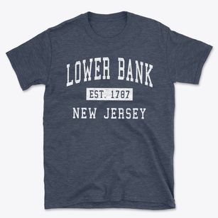 Lower Bank New Jersey Classic Established Basic T-Shirt