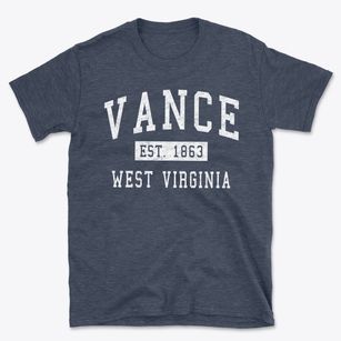 Vance West Virginia Classic Established Basic T-Shirt