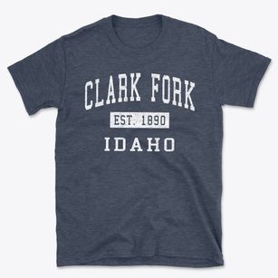 Clark Fork Idaho Classic Established Basic T-Shirt