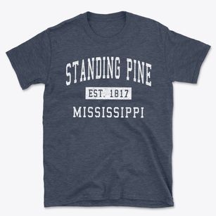 Standing Pine Mississippi Classic Established Basic T-Shirt
