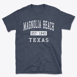 Magnolia Beach Texas Classic Established Basic T-Shirt