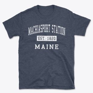 Machiasport Station Maine Classic Established Basic T-Shirt