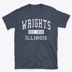 Wrights Illinois Classic Established Basic T-Shirt