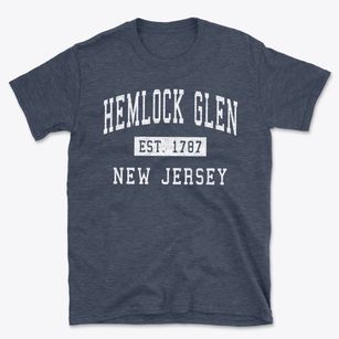 Hemlock Glen New Jersey Classic Established Basic T-Shirt