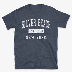 Silver Beach New York Classic Established Basic T-Shirt