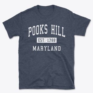 Pooks Hill Maryland Classic Established Basic T-Shirt