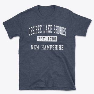 Ossipee Lake Shores New Hampshire Classic Established Basic T-Shirt