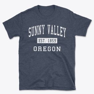 Sunny Valley Oregon Classic Established Basic T-Shirt