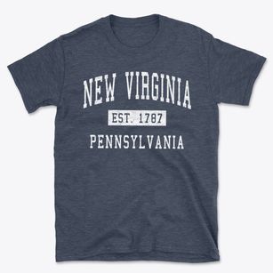 New Virginia Pennsylvania Classic Established Basic T-Shirt