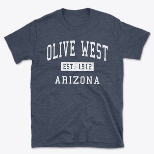 Olive West Arizona Classic Established Basic T-Shirt