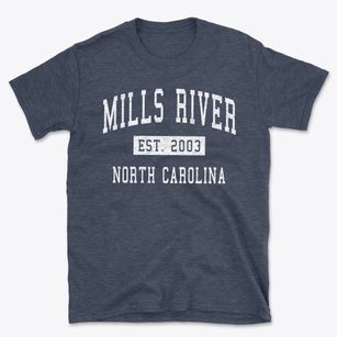 Mills River North Carolina Classic Established Basic T-Shirt