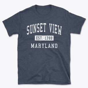 Sunset View Maryland Classic Established Basic T-Shirt