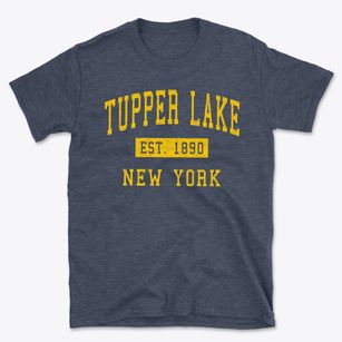 Tupper Lake New York Classic Established Basic T-Shirt