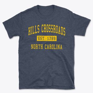 Hills Crossroads North Carolina Classic Established Basic T-Shirt