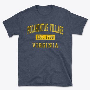 Pocahontas Village Virginia Classic Established Basic T-Shirt