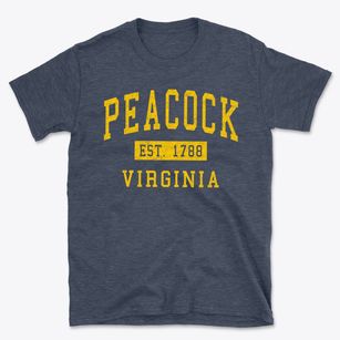 Peacock Virginia Classic Established Basic T-Shirt