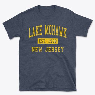 Lake Mohawk New Jersey Classic Established Basic T-Shirt