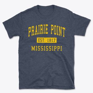 Prairie Point Mississippi Classic Established Basic T-Shirt