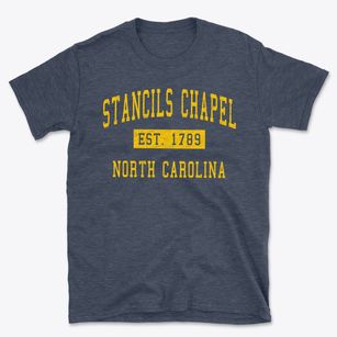 Stancils Chapel North Carolina Classic Established Basic T-Shirt