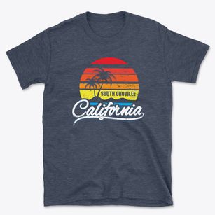 South Oroville California Palm Tree Sunset Basic T-Shirt