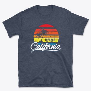 Topanga California Palm Tree Sunset Basic T-Shirt