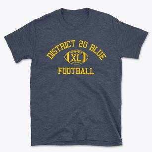 District 20 Blue Classic Football Basic T-Shirt