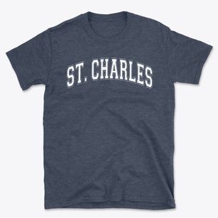 St Charles Borromeo Parish Varsity Arch Basic T-Shirt