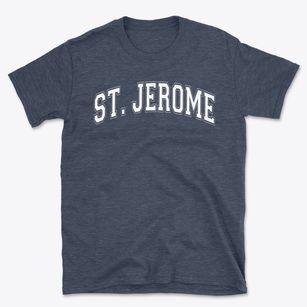 St Jerome Parish Varsity Arch Basic T-Shirt