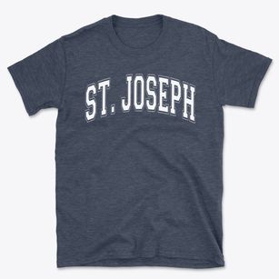 St Joseph Parish Varsity Arch Basic T-Shirt