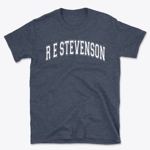 R E Stevenson Elementary School Varsity Arch Basic T-Shirt