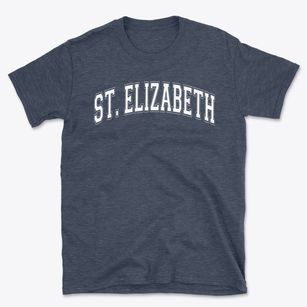 St Elizabeth Ann Seton Parish Varsity Arch Basic T-Shirt