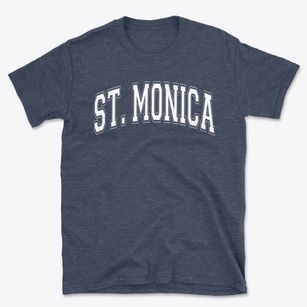 Saint Monica Elementary School Varsity Arch Basic T-Shirt