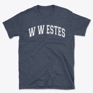 W W Estes Elementary School Varsity Arch Basic T-Shirt