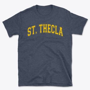 St Thecla Parish Varsity Arch Basic T-Shirt