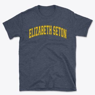 Elizabeth Seton Elementary School Varsity Arch Basic T-Shirt