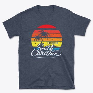 Eastover South Carolina Palm Tree Sunset Basic T-Shirt