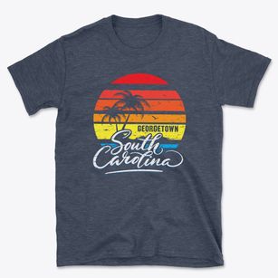 Georgetown South Carolina Palm Tree Sunset Basic T-Shirt
