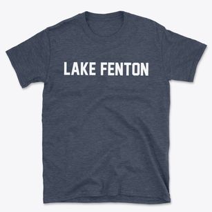 Lake Fenton Michigan Classic Block Basic T-Shirt